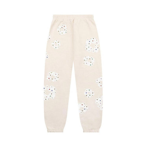 Denim Tears Rhinestone Cotton Wreath Oatmeal Sweatpants