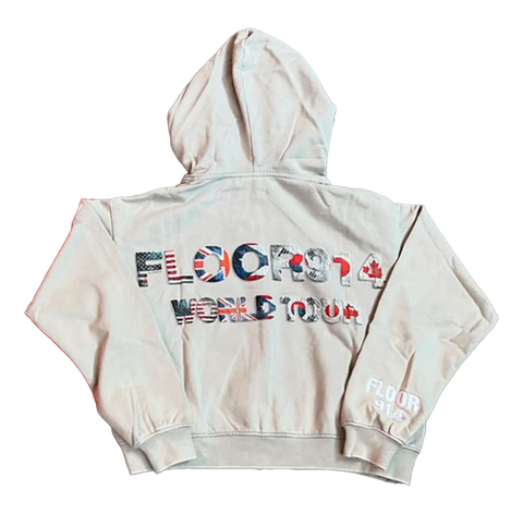 Floor 914 Flag Grey Zip Up