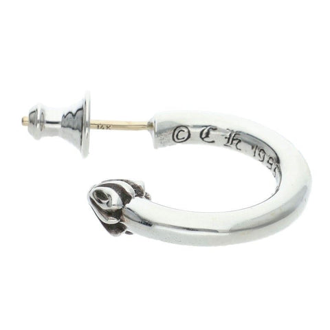 Chrome Hearts C Hoop Silver Earring