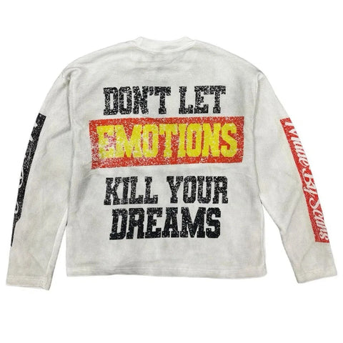 Mixed Emotion Dreams White L/S Tee