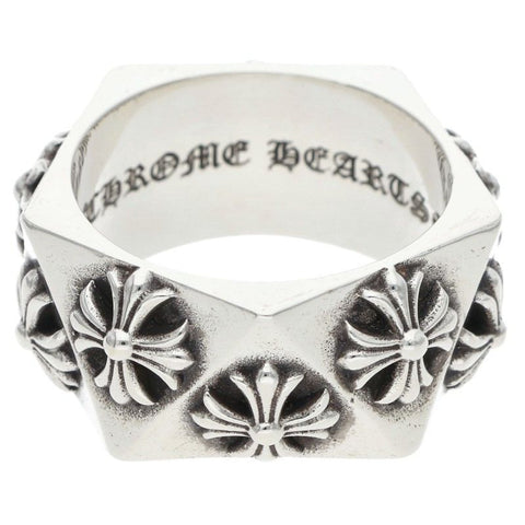 Chrome Hearts Pentagon Plus Silver Ring