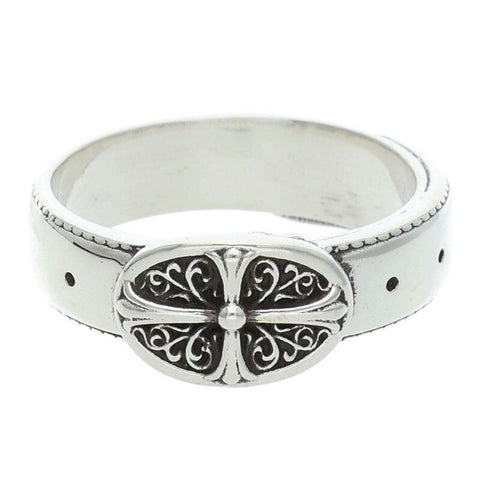 Chrome Hearts Oval Buckle Silver Ring