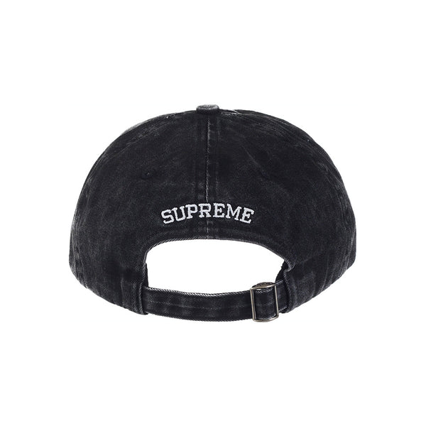 Supreme 6 Panel Washed Black Hat
