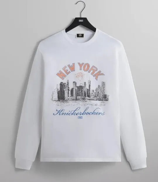 Kith Knicks Vintage Skyline Long Sleeve Tee