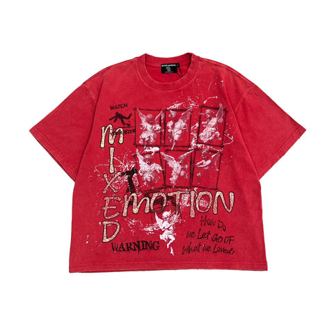 Mixed Emotion Crimson Red Tee