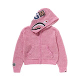 Bape Pink Shark Knit Full Zip