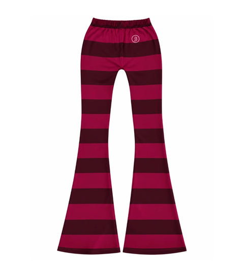 Body by Raven Basics 2.0 Low Rise Burgundy Rose Flared Leggings