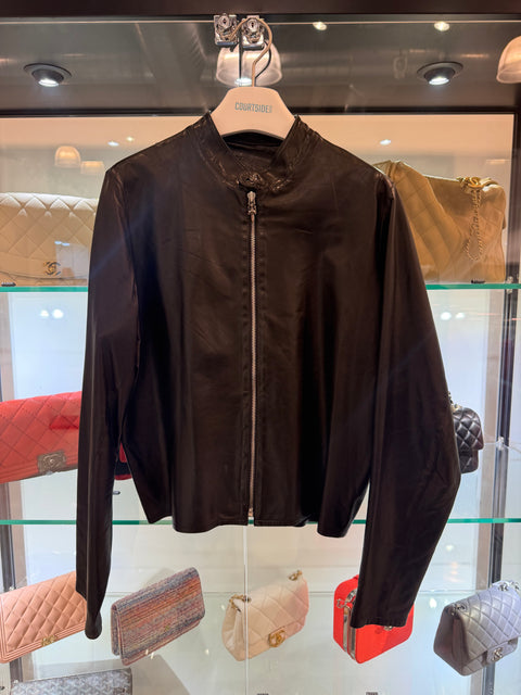 Chrome Hearts Cafe Racer Black Leather Jacket