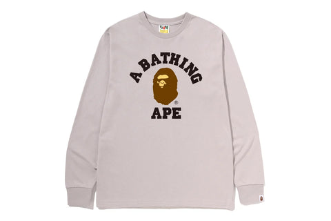 Bape College Logo Slate L/S Tee
