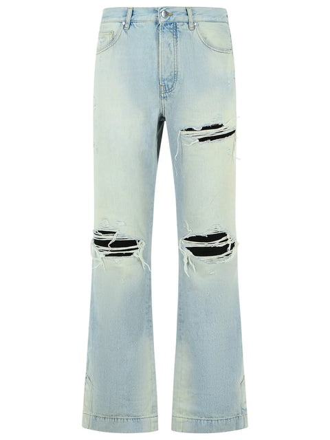 Amiri MX1 Straight Flare Mist Indigo/Black Jeans