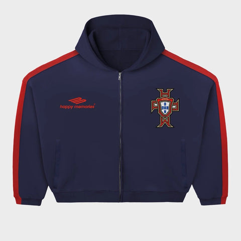 HMDD Lisbon Navy/Red Zip Up