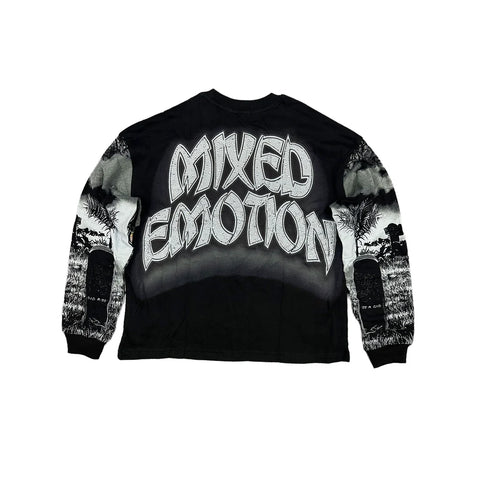 Mixed Emotions Tombstone Black L/S Tee