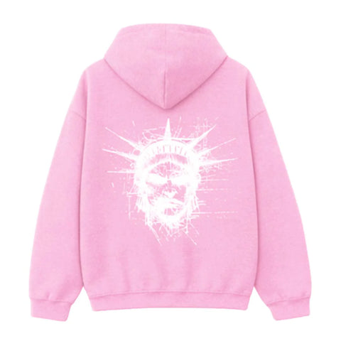Floor 914 Rhinestone Logo Pink Zip Up