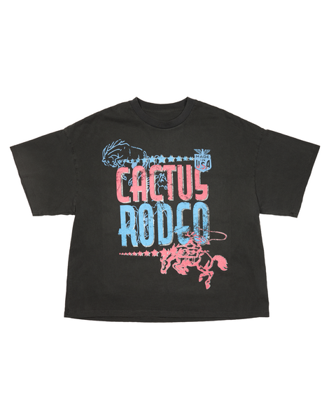 AZVA Studios Cactus Rodeo Black Tee