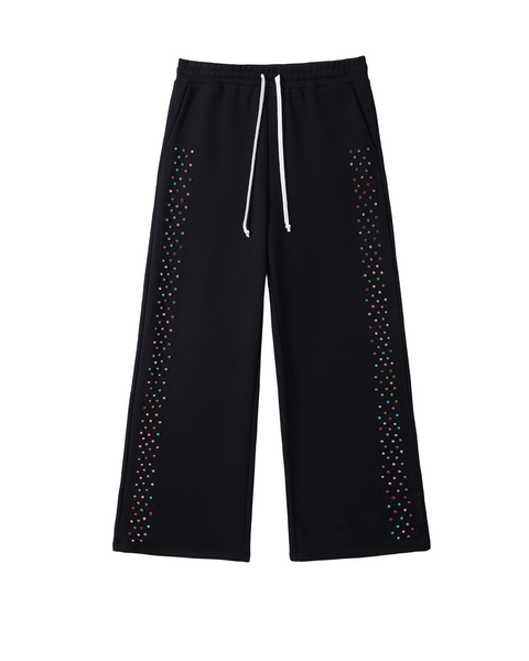 AZVA Studios Crystal Cactus Black Sweatpants