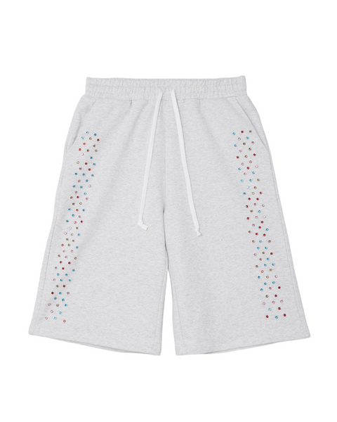 AZVA Studios Crystal Cactus Grey Sweatshorts