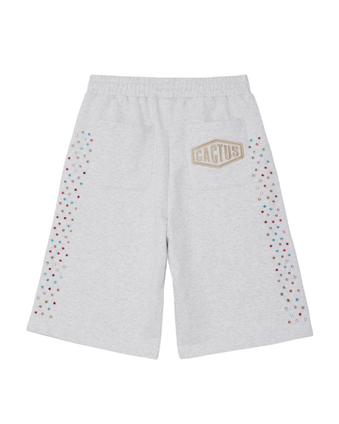AZVA Studios Crystal Cactus Grey Sweatshorts