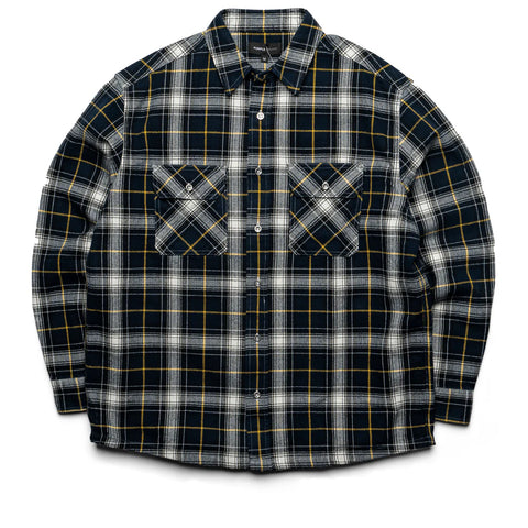 Purple Plaid Black Flannel