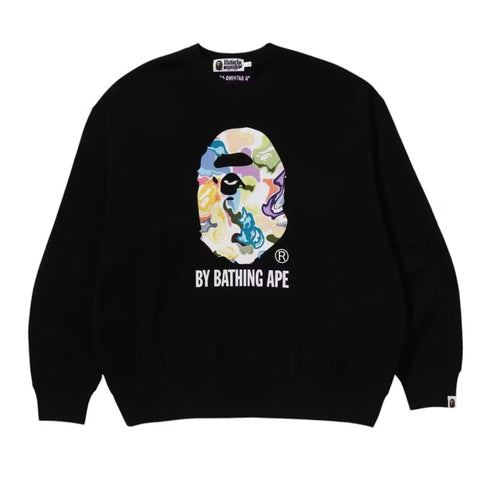 Bape By Bathing Ape Floral Black Crewneck