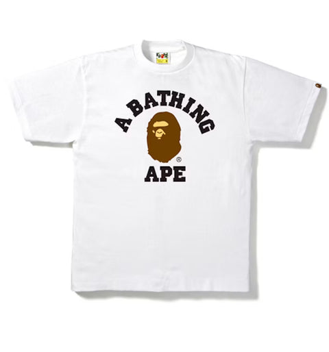 Bape Basic College White Tee