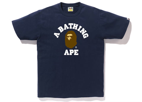 Bape Basic College Navy Tee