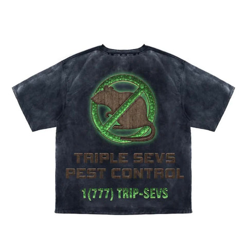 Triple Sevens Pest Control Black Tee