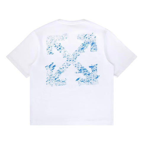 Off-White Paint Splatter Arrow Diag Skate Fit White Tee