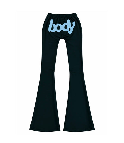 Body by Raven Basics 2.0 Low Rise Emerald/Teal Flared Leggings