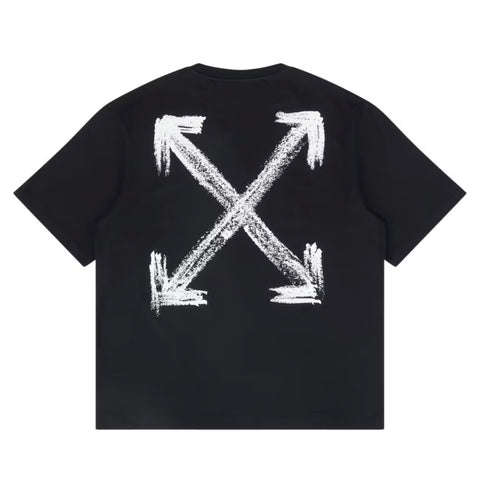 Off-White Chalk Arrow Skate Fit Black Tee