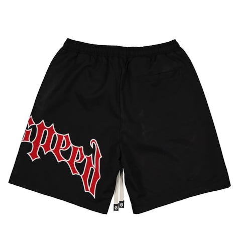 Godspeed OG Logo Black/Red Nylon Shorts