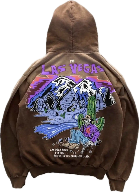 Warren Lotas Promised Land Brown Hoodie