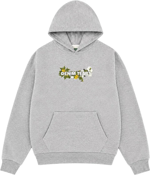 Denim Tears Floral Logo Grey Hoodie