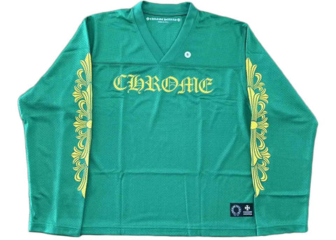 Chrome Hearts Sports Mesh Warm Up Green/Yellow L/S Jersey