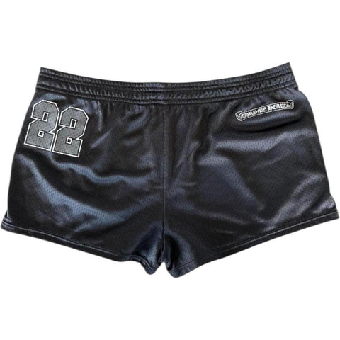 Chrome Hearts Varsity Black Mesh Booty Shorts