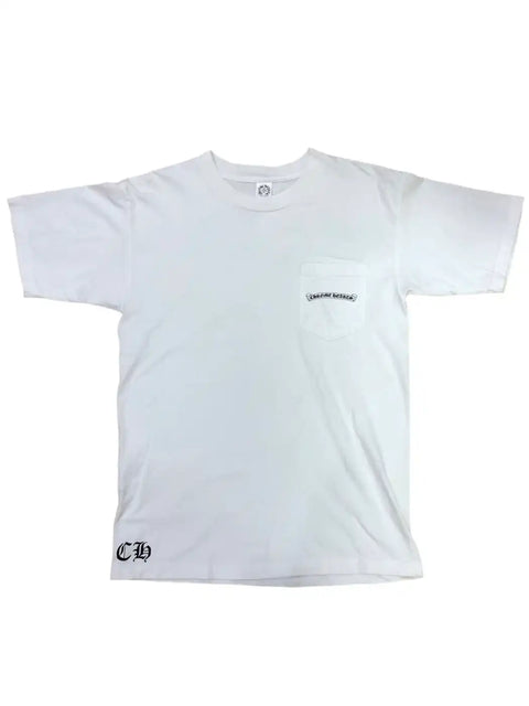 Chrome Hearts Back USA Spell Out White L/S