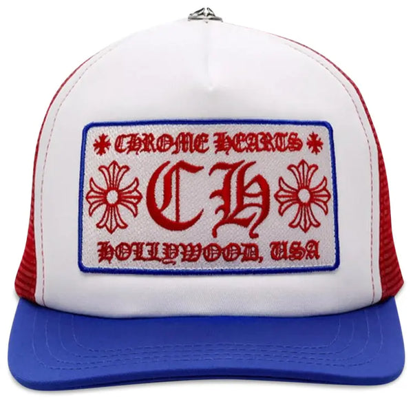 Chrome Hearts CH Hollywood Red/White/Blue Trucker