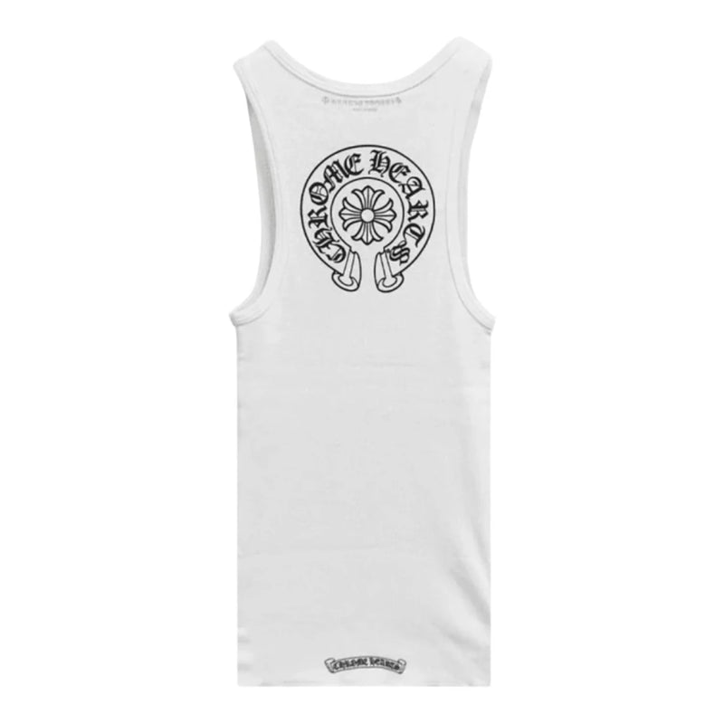 Chrome Hearts Horseshoe White Rib Tank