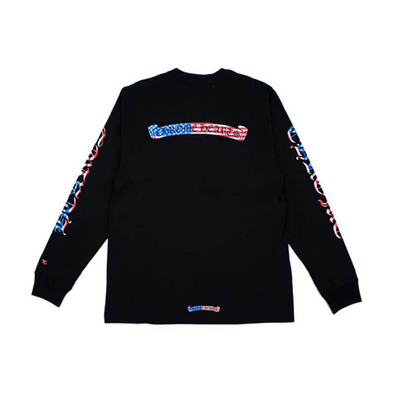 Chrome Hearts Matty Boy USA Scroll Black L/S Tee
