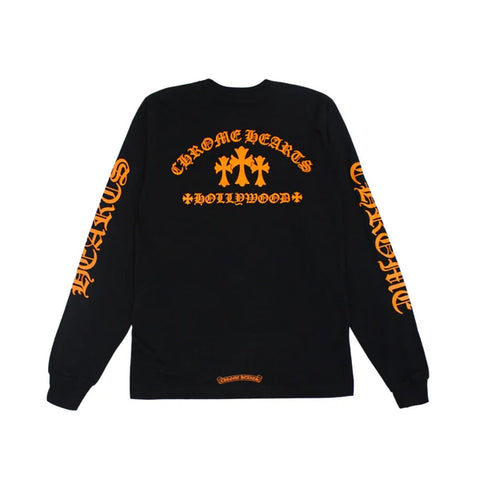 Chrome Hearts Orange Cemetery Black L/S Tee