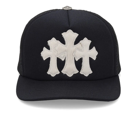 Chrome Hearts Pony Hair Cemetery Black Trucker