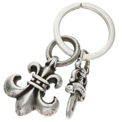 Chrome Hearts Silver Dagger Wallet Keychain