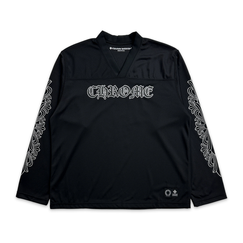 Chrome Hearts Sports Mesh Warm Up Black L/S Jersey