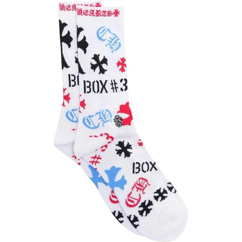 Chrome Hearts Stencil White/Black Socks