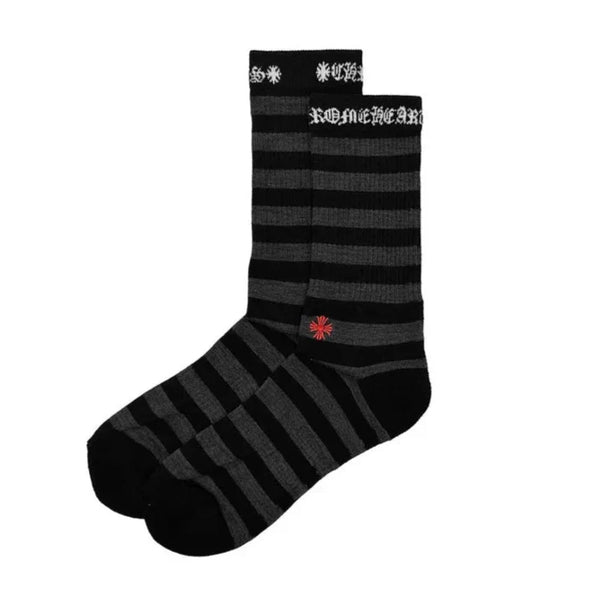 Chrome Hearts Stripe Black/Charcoal Socks