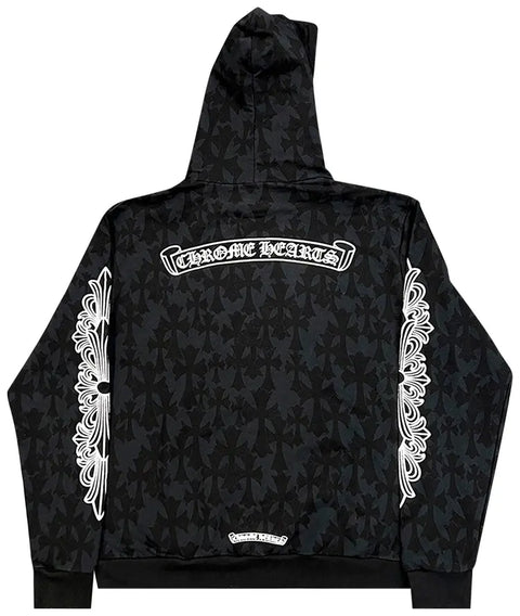 Chrome Hearts Floral Cemetery Black Hoodie