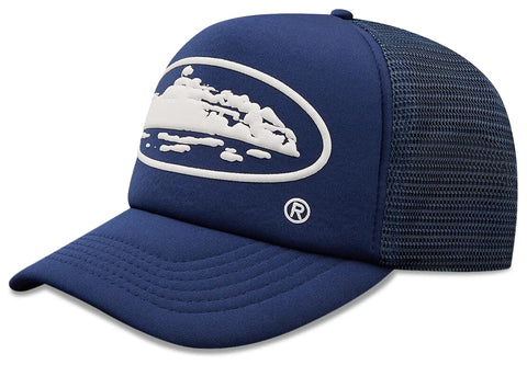 Corteiz Navy OG Island Logo Trucker