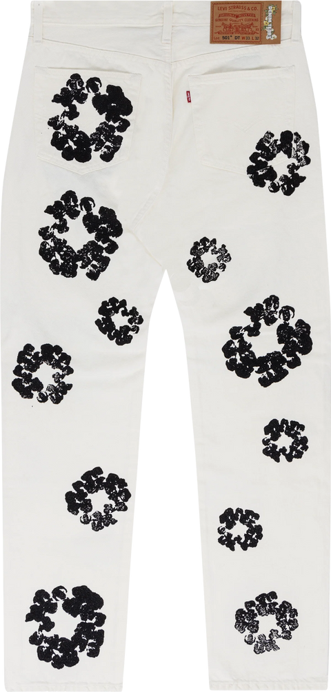 Denim Tears Cotton Wreath White Jeans