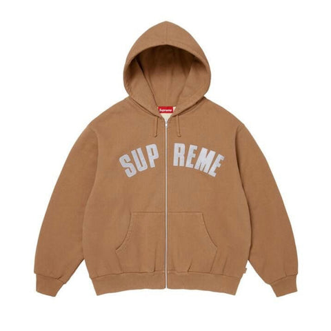 Supreme 3M Arc Logo Thermal Lined Brown Zip Up