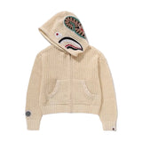 Bape Cream Shark Knit Full Zip