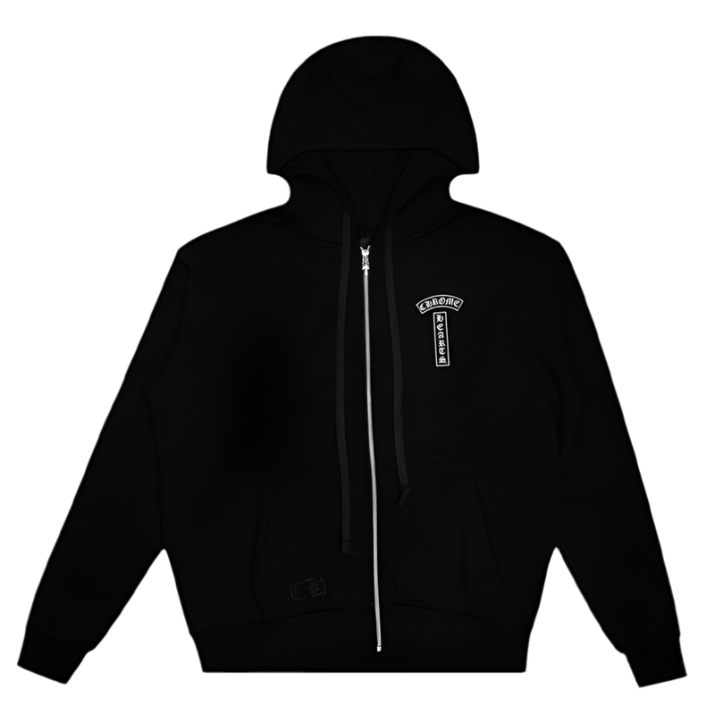 Chrome Hearts Shoulder Logo Black Zip Up